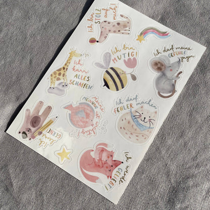 Stickerbogen - Mutmacher