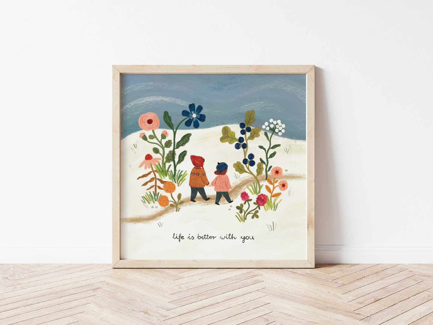 Print - Das Leben ist besser mit dir (21x21cm)