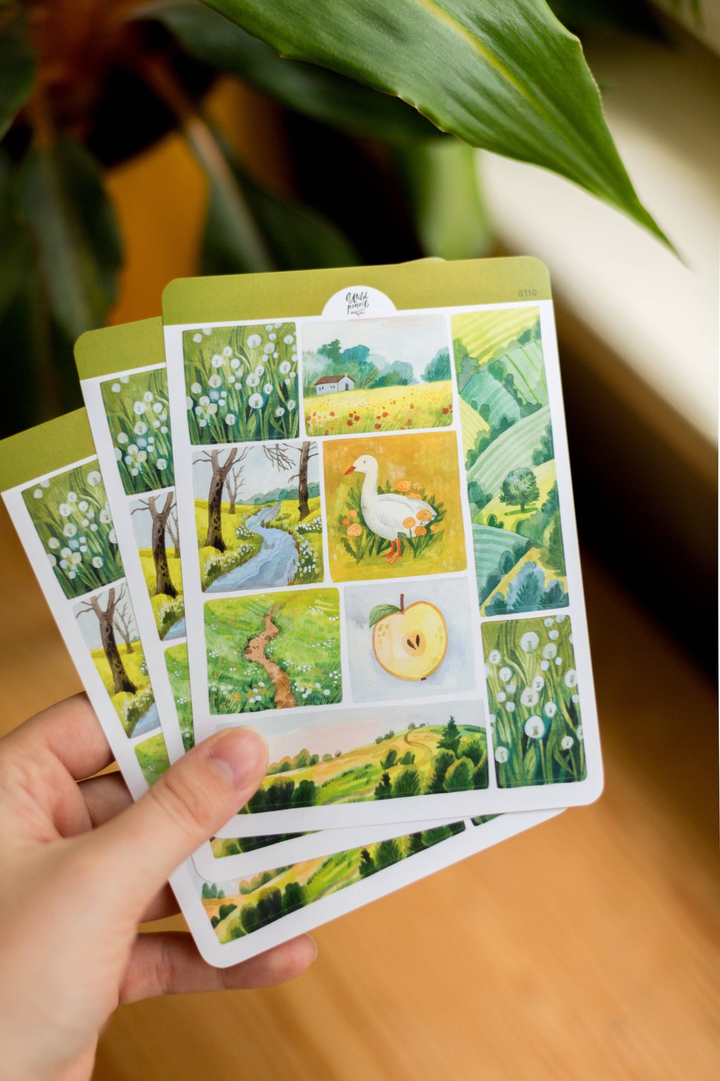 Stickerbogen - Frühlingslandschaften