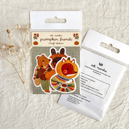 Sticker-Set - Kürbisfreunde
