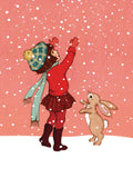 Postkarte Schnee fangen von Belle & Boo A6