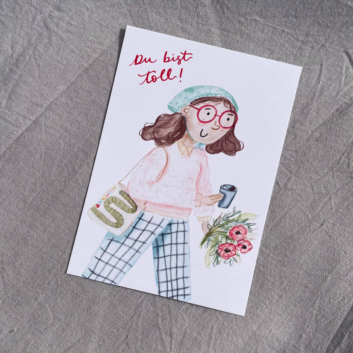Postkarte Du bist toll von Hannahs Firlefanz A6