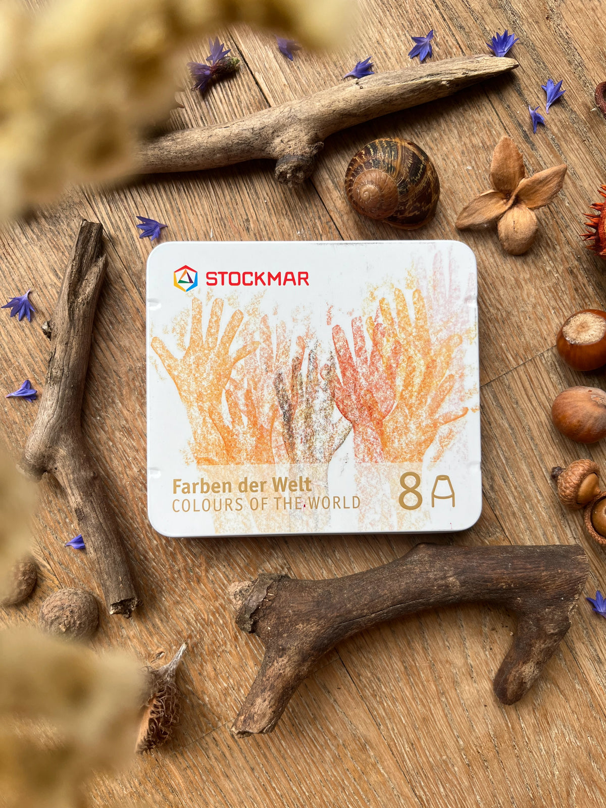 Stockmar Wachsmalstifte Farben der Welt 8 Stück im Blechetui