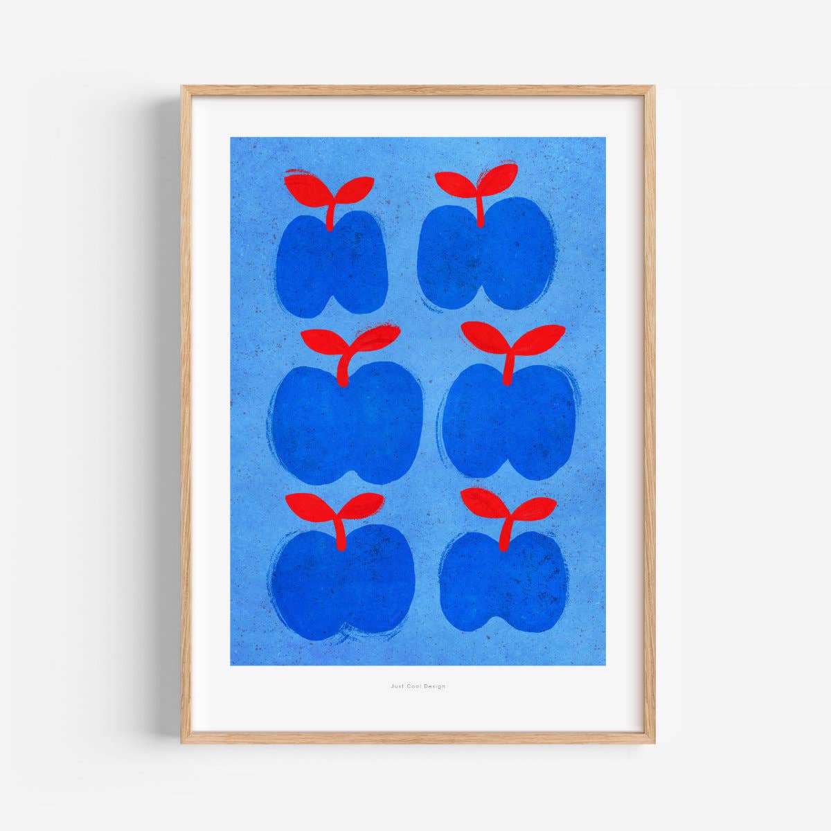 Retro-Äpfel - Kunstdruck A5
