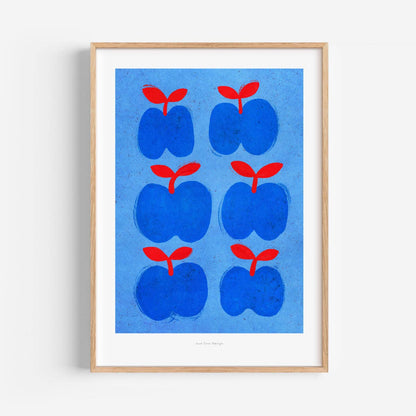Retro-Äpfel - Kunstdruck A5