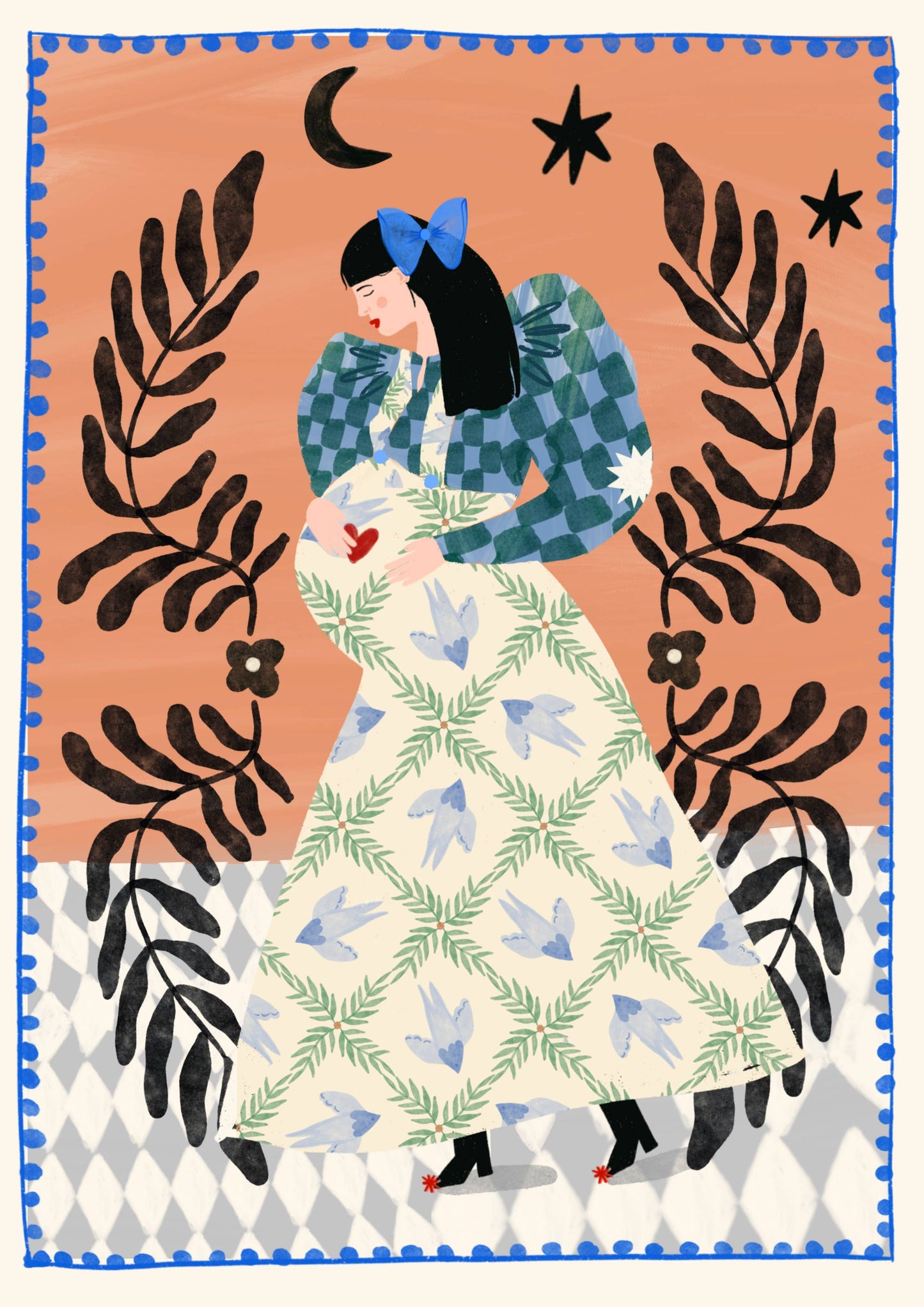 Print - Folk Schwangere