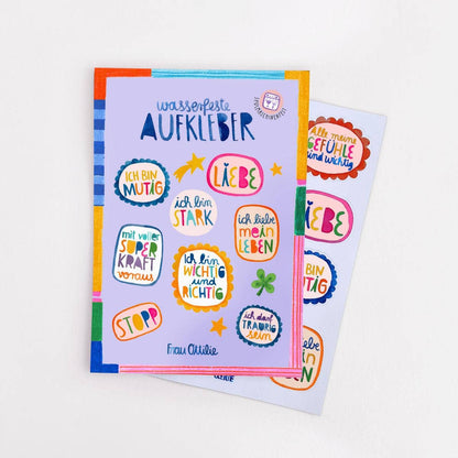 Stickerbogen - Affirmationen (spülmaschinenfest)