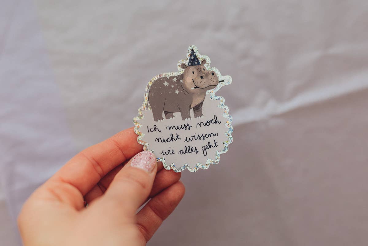Glitzersticker Nilpferd von Liesels Wicht, Ansicht 4
