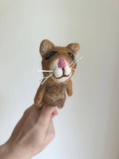 Filz-Fingerpuppe - Katze