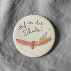Button Auf in die Schule Dackel von Hannahs Firlefanz