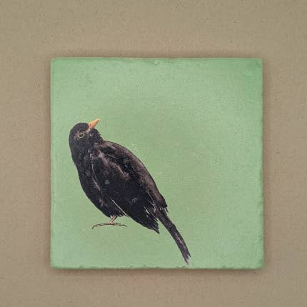 Fliese - Amsel grün