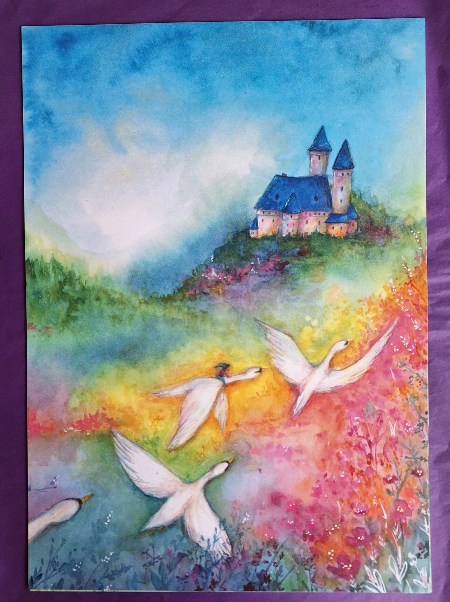 Fliegende Schwäne A5