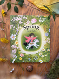 Pappbilderbuch Spring von Gerda Muller 2. Hand, Cover mit Kind und Zicklein im Blumenkranz, Foto