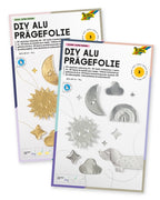 folia Alu-Prägefolie in Gold und Silber, zwei Mappen mit je 3 Blatt nebeneinander