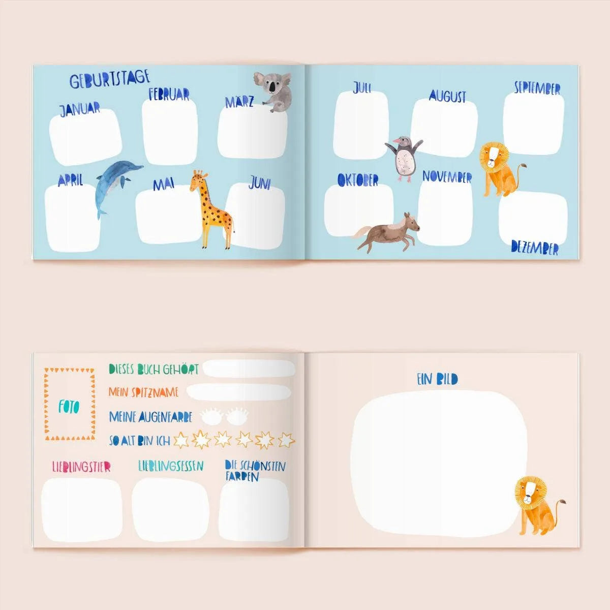 Freundebuch Kindergarten von Frau Ottilie, Blick ins Buch