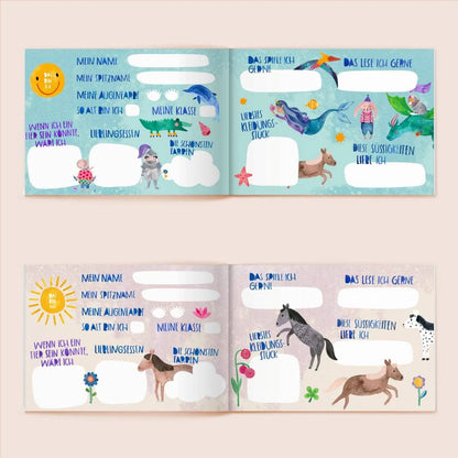 Freundebuch Schule von Frau Ottilie, Blick ins Buch