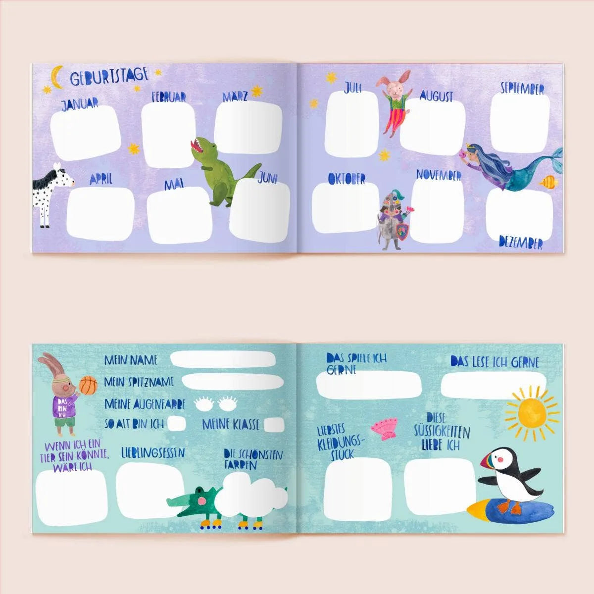 Freundebuch Schule von Frau Ottilie, Blick ins Buch