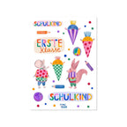 Spülmaschinenfeste Sticker Schulkind von Frau Ottilie A5, Stickerbogen