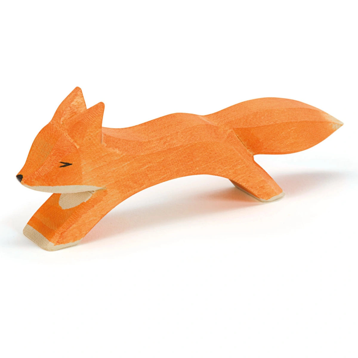 Ostheimer Fuchs groß laufend, orangefarbene Holzfigur