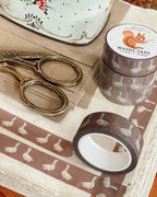 Washi Tape Gänse von Iris Esther auf Papier und Briefumschlägen, Foto