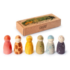 Grapat The Animal Crew Tierfiguren aus Holz, das Set vor der Schachtel