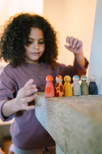 Grapat The Animal Crew Tierfiguren aus Holz, Spielszene mit den Tierfiguren