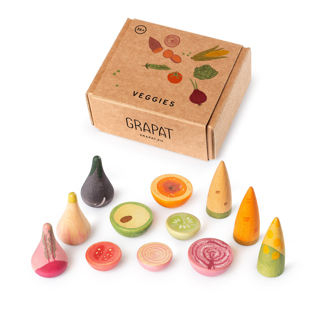 Grapat Veggies Gemüse aus Holz, das Set vor der Schachtel