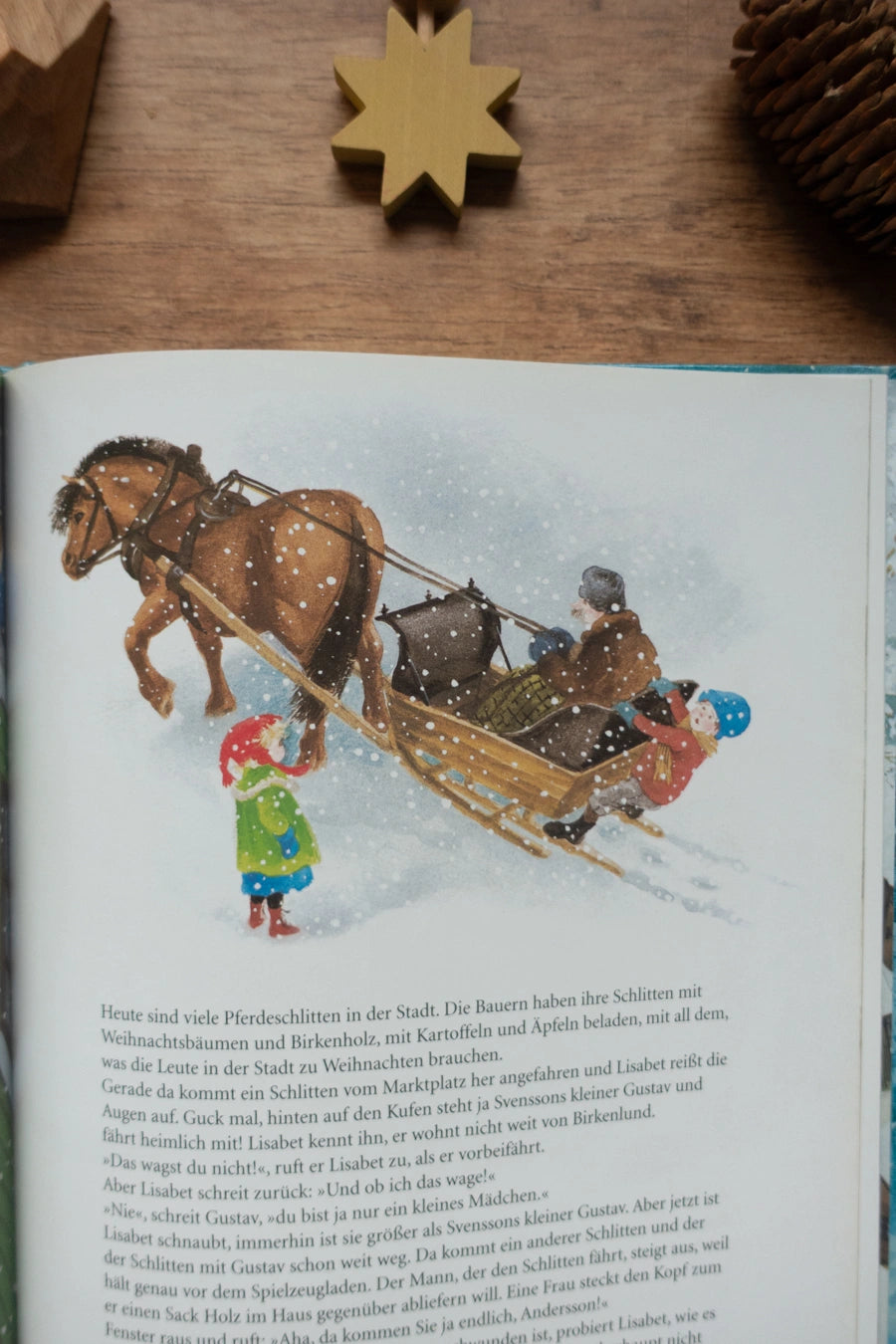Bilderbuch Guck mal, Madita, es schneit! von Astrid Lindgren, Rückseite