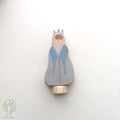 Stecker König Winter von Hamer & Zaag, König Winter mit Krone, weißem Bart und hellblauem Mantel