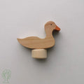 Stecker Mama Ente von Hamer & Zaag, Ente aus hellem Holz mit orangem Schnabel