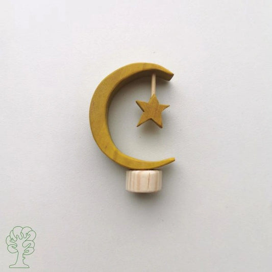 Stecker - Mond mit Stern - Gelb