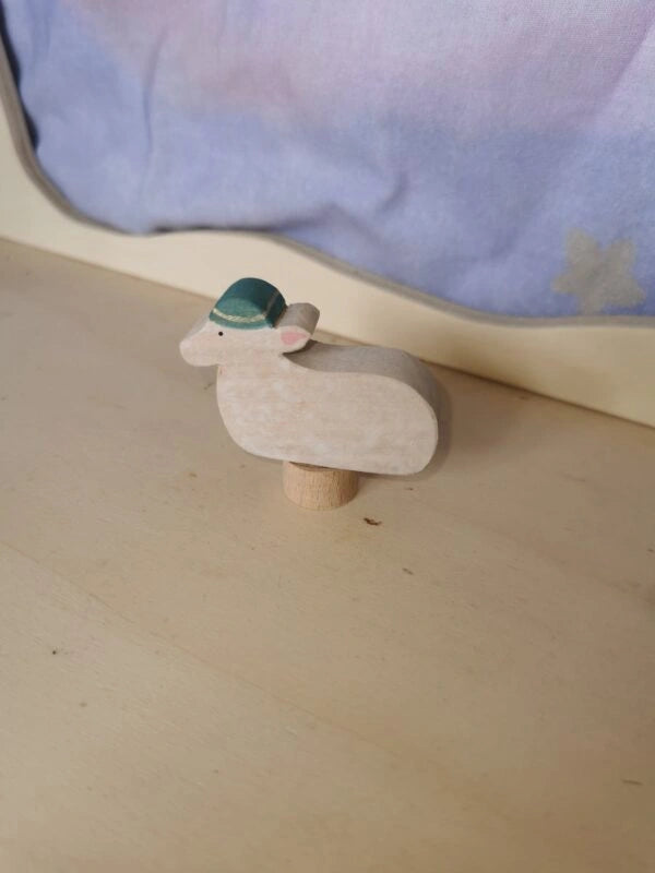 Stecker - Schafbock mit blauem Hut