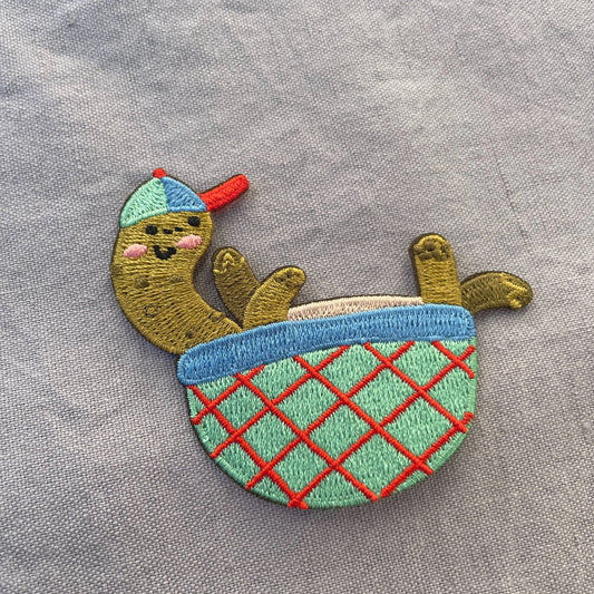 Bügelbild - Schildkröte mit Cap