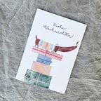Postkarte Frohe Weihnachten Dackel auf Geschenken von Hannahs Firlefanz A6