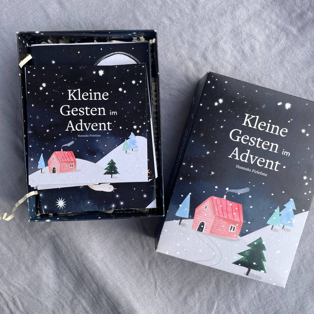 Adventskalender Kleine Gesten im Advent von Hannahs Firlefanz, geöffnete Geschenkbox