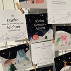 Adventskalender Kleine Gesten im Advent von Hannahs Firlefanz, Danke-Karte aufgehängt