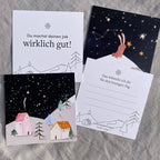 Adventskalender Kleine Gesten im Advent von Hannahs Firlefanz, Karten zum Ausfüllen wie „Du machst deinen Job wirklich gut!“