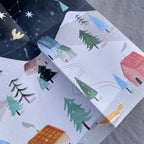 Adventskalender Kleine Gesten im Advent von Hannahs Firlefanz, Detail des Posters mit Tannen