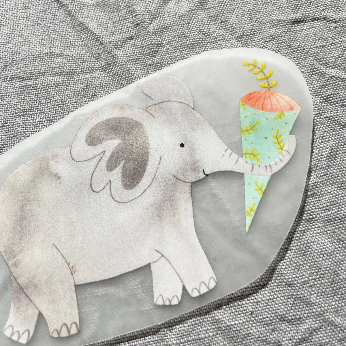 Bügelbild Einschulung Elefant von Hannahs Firlefanz
