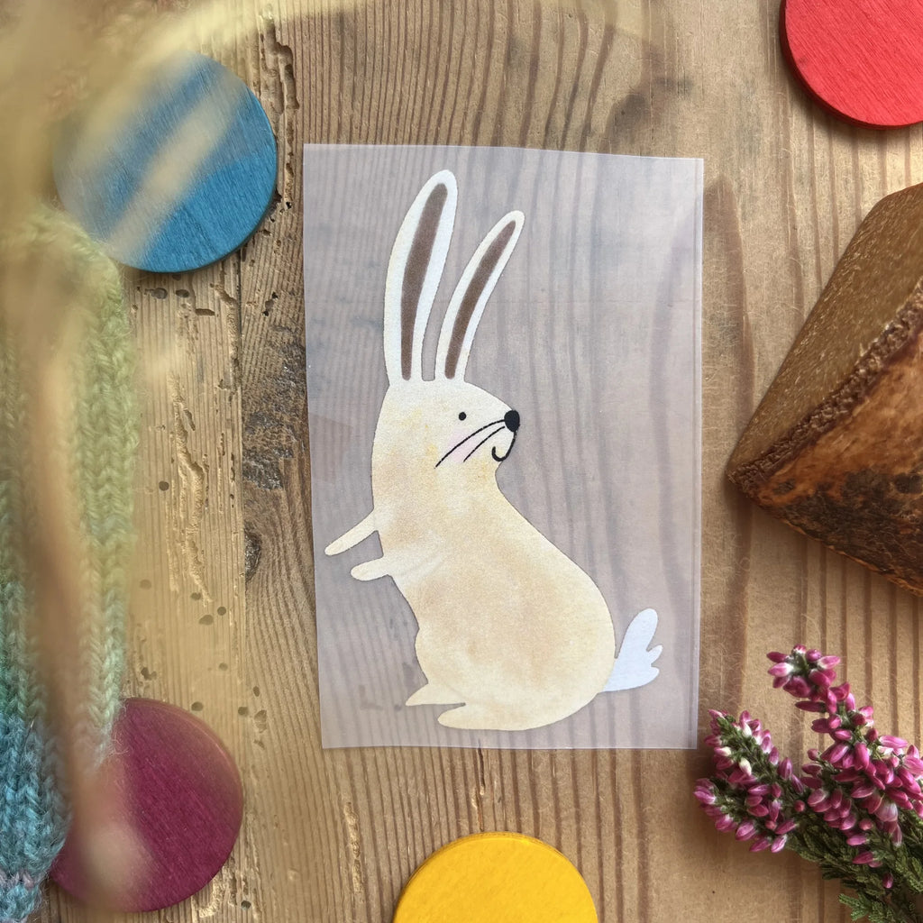Bügelbild Hase von Hannahs Firlefanz, Stimmungsfoto auf Holz