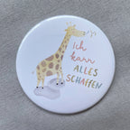 Button Ich kann alles schaffen Giraffe von Hannahs Firlefanz