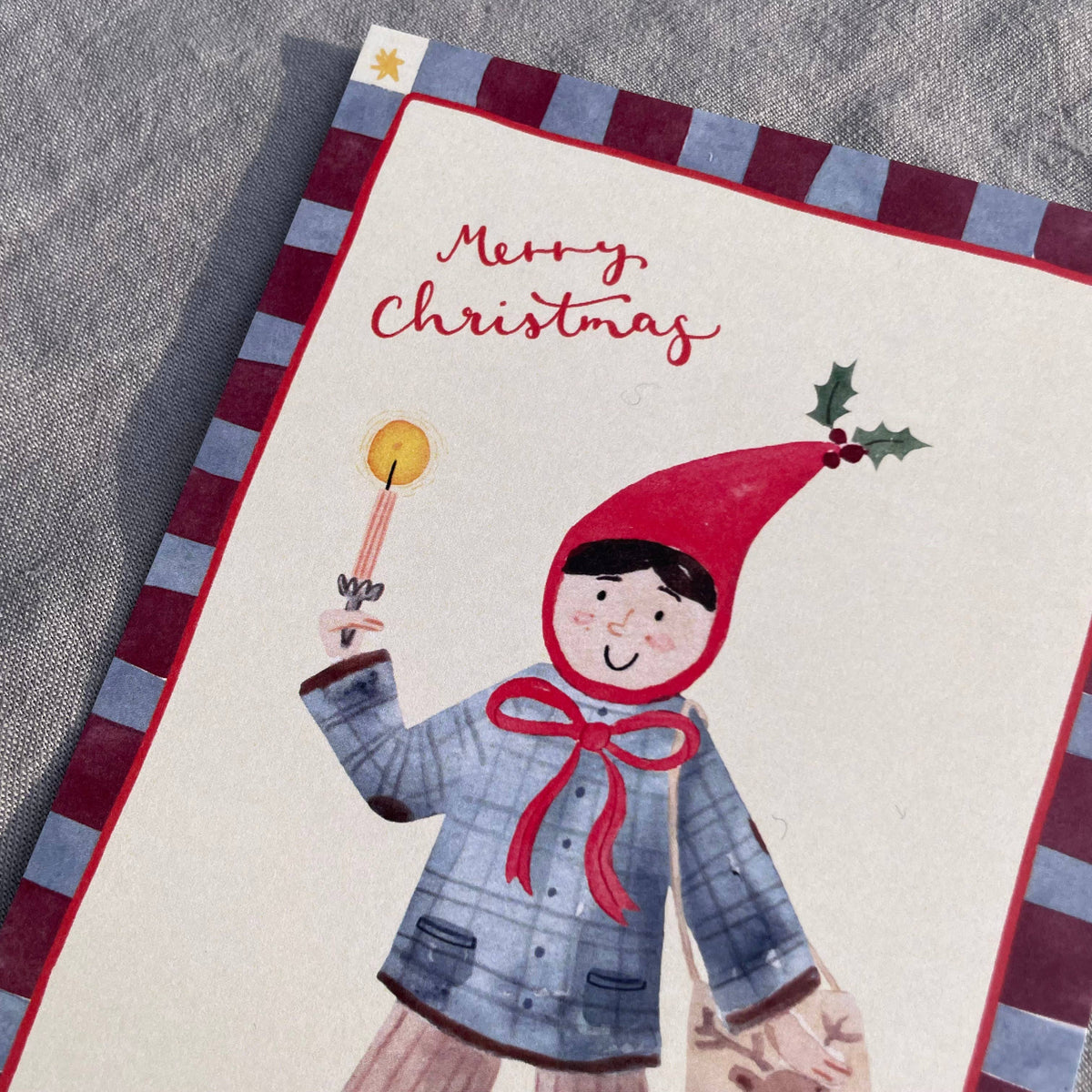 Postkarte Merry Christmas von Hannahs Firlefanz A6, Detailansicht