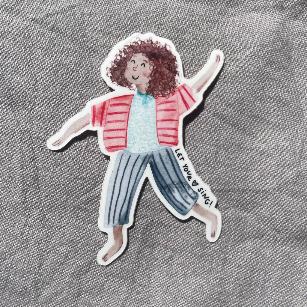 Sticker Let your heart sing von Hannahs Firlefanz