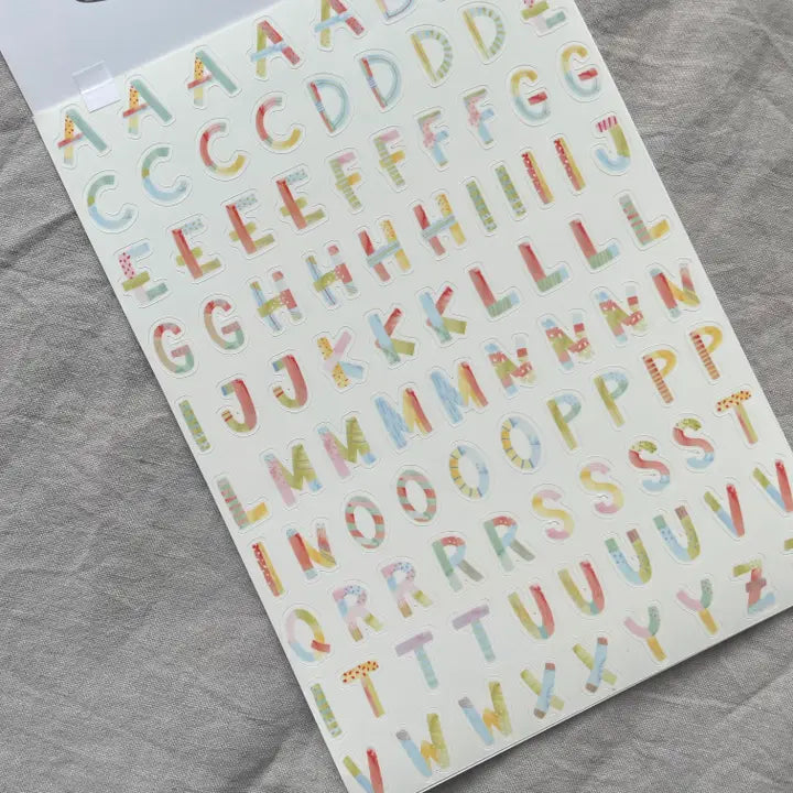 Stickerbogen - Buchstaben