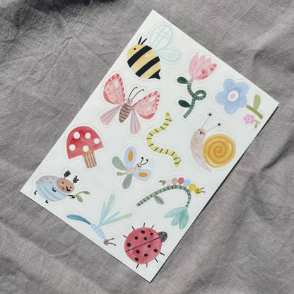 Stickerbogen - Insekten 