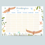 Stundenplan Dackel von Hannahs Firlefanz A4