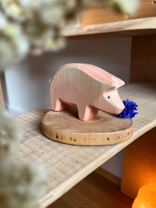 HolzWald Schwein Rüssel unten