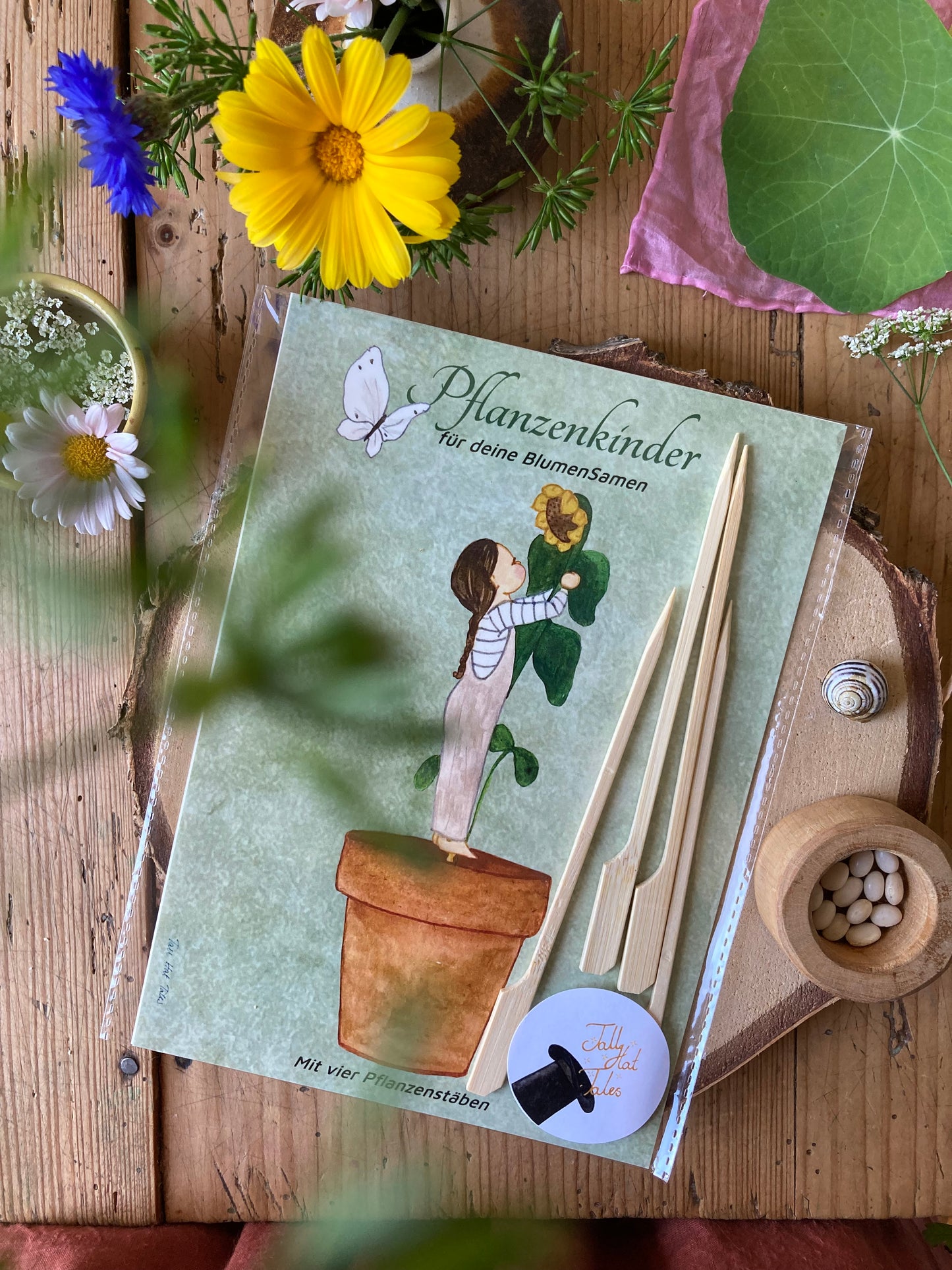 Bastelbogen (DEUTSCH) - Kinder pflanzen Blumen