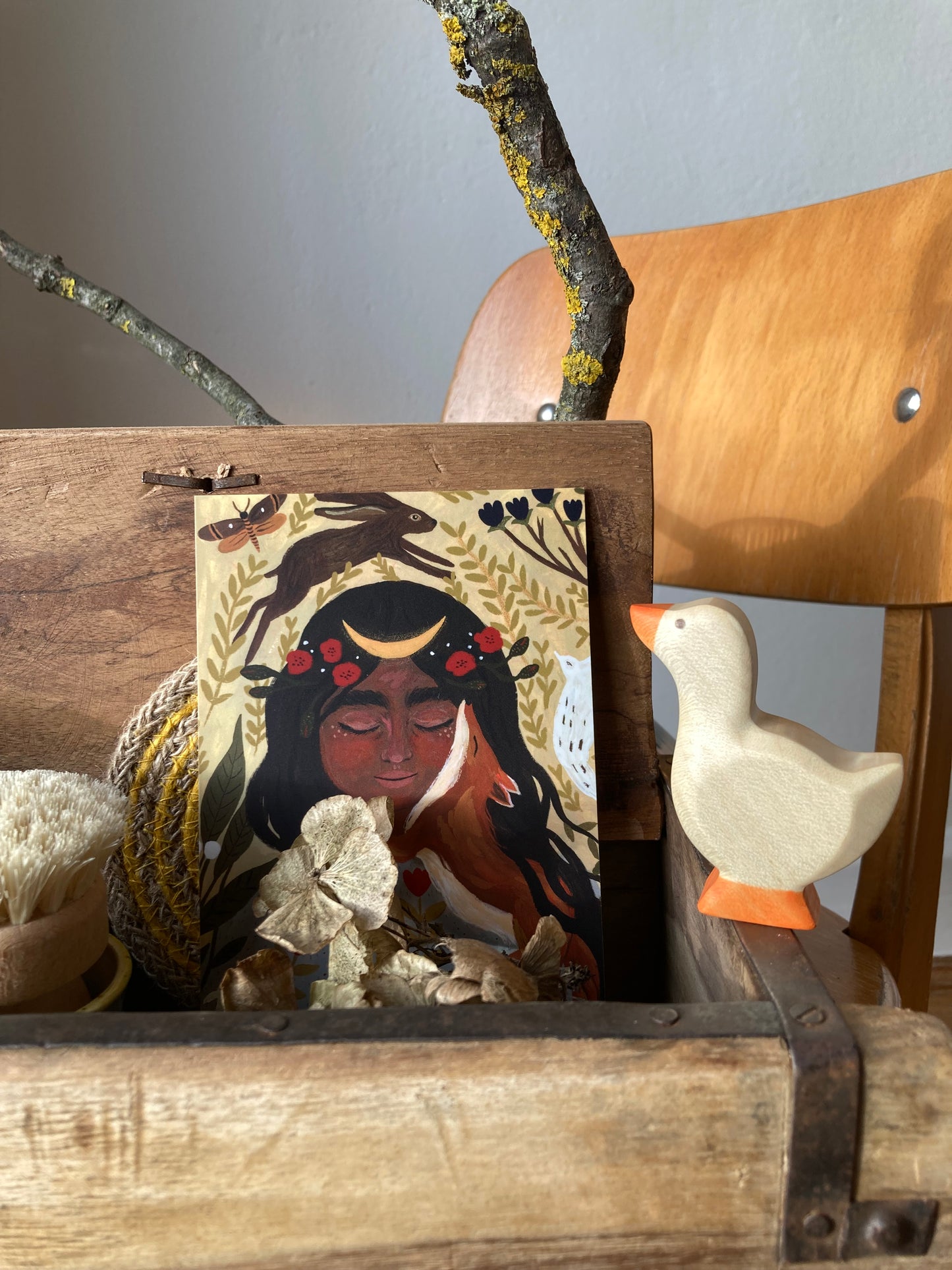 Backsteinform aus Holz mit Deckel