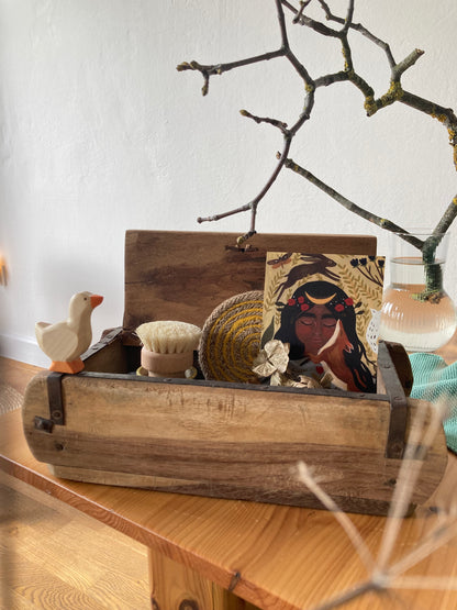 Backsteinform aus Holz mit Deckel